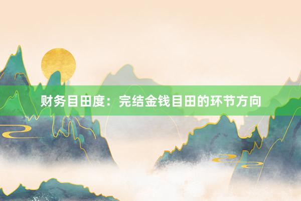 财务目田度:完结金钱目田的环节方向