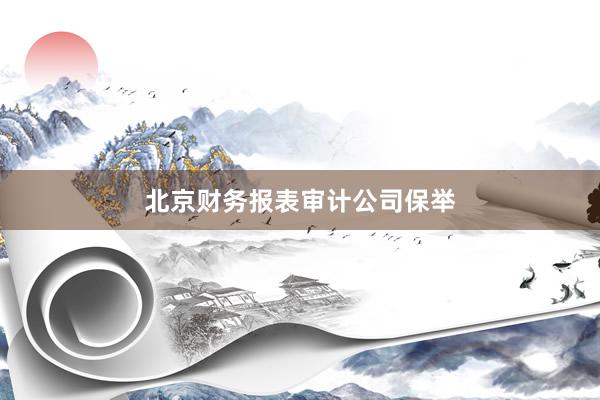 北京财务报表审计公司保举